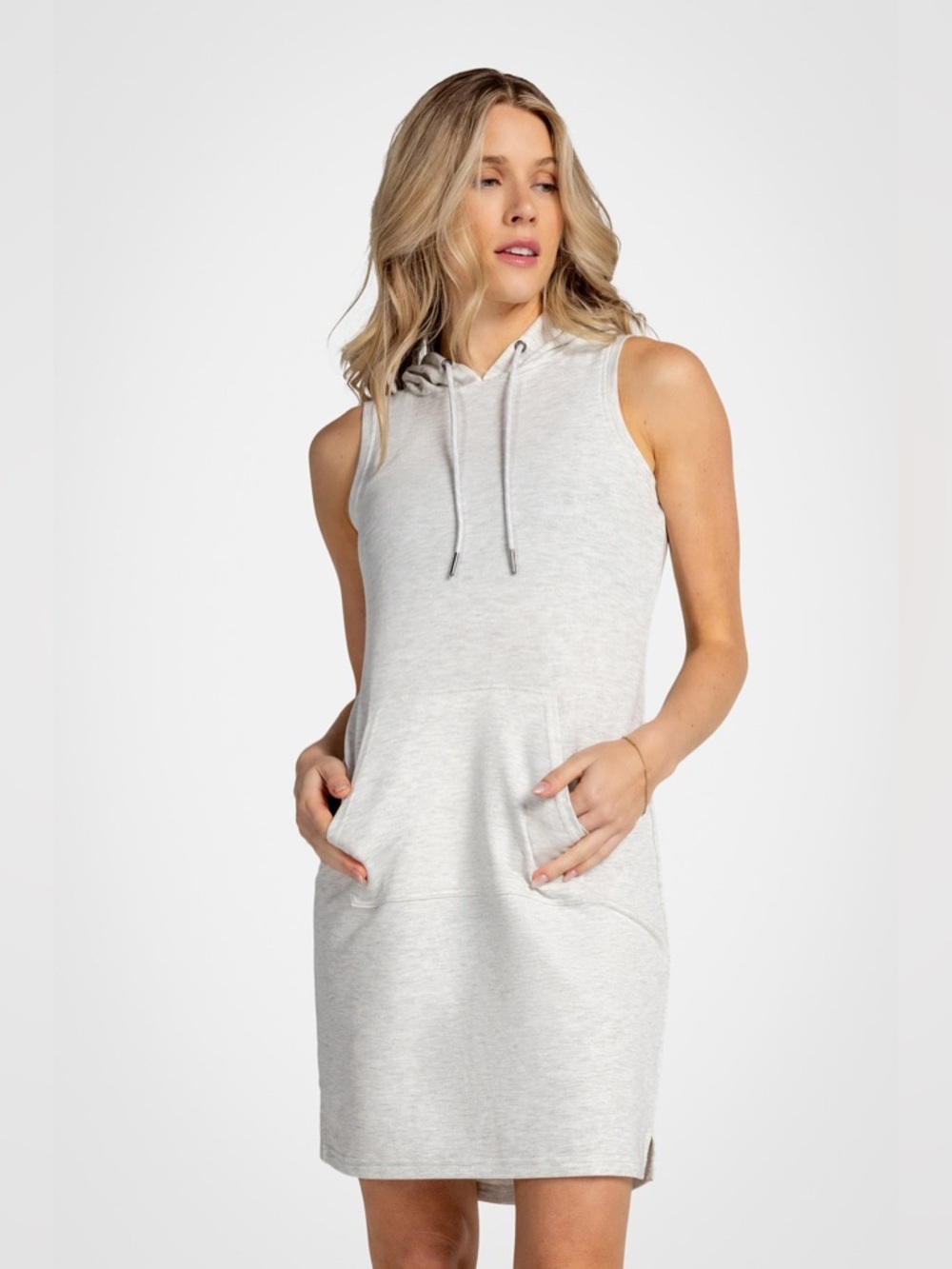 Kyodan Outdoor French Terry Sleeveless Tank Top Hoodie Dress